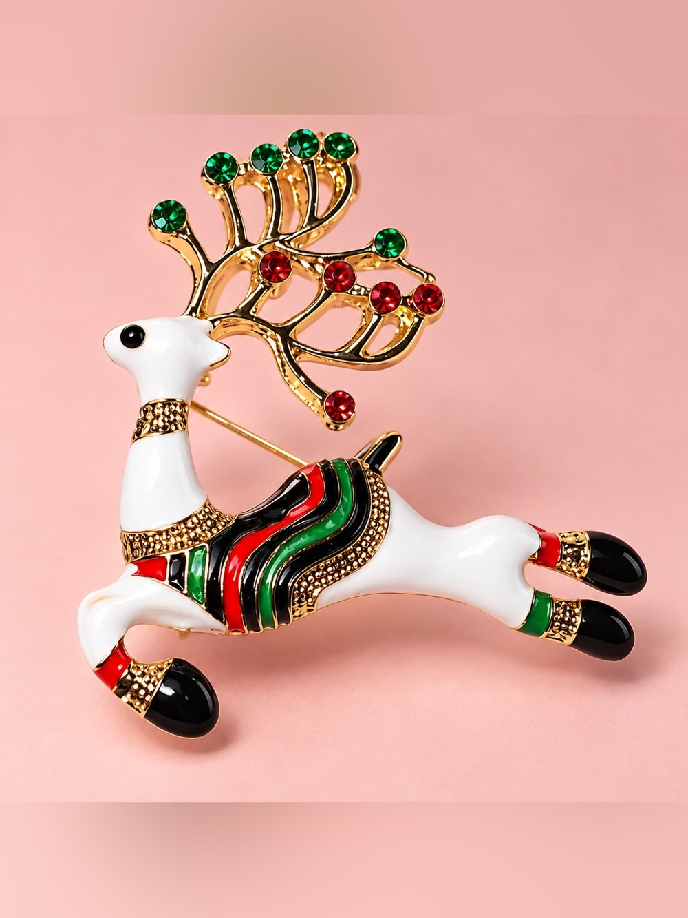 Decorative Reindeer Brooch